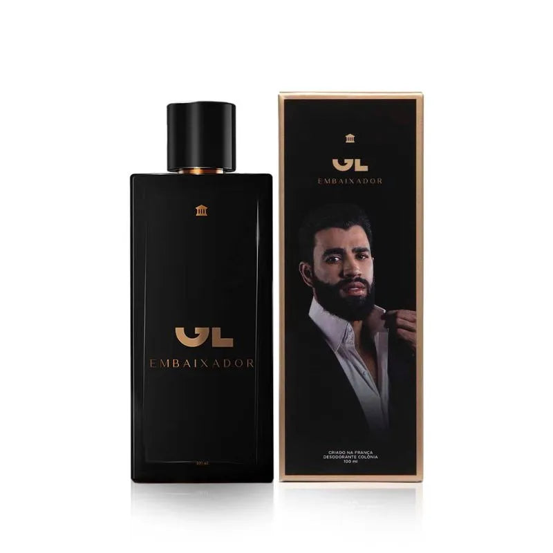 Perfume GL Embaixador 100ml + Oléo de Barba + Pente + Necessaire